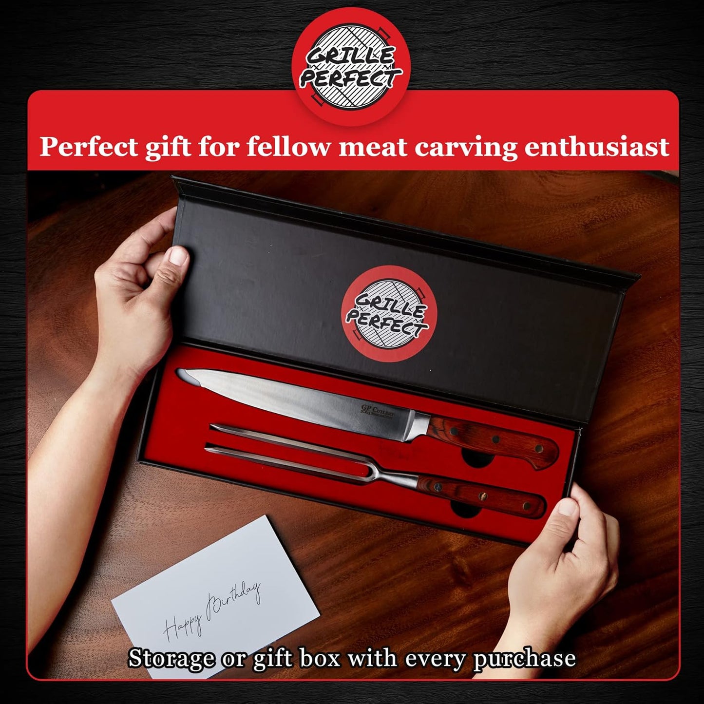 Meat Carving Knife Set with Fork